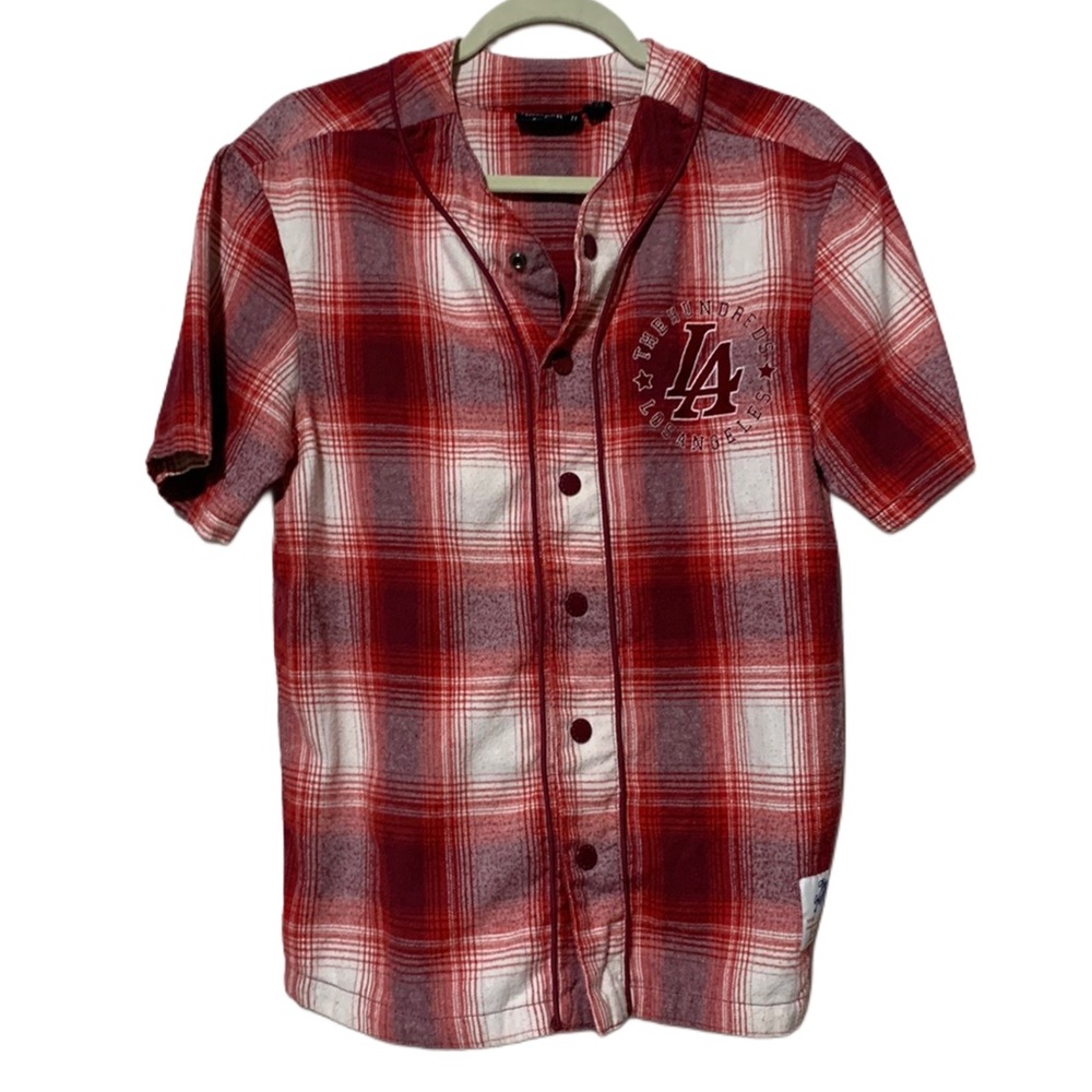 The Hundreds Red Plaid Button Down Shirt
